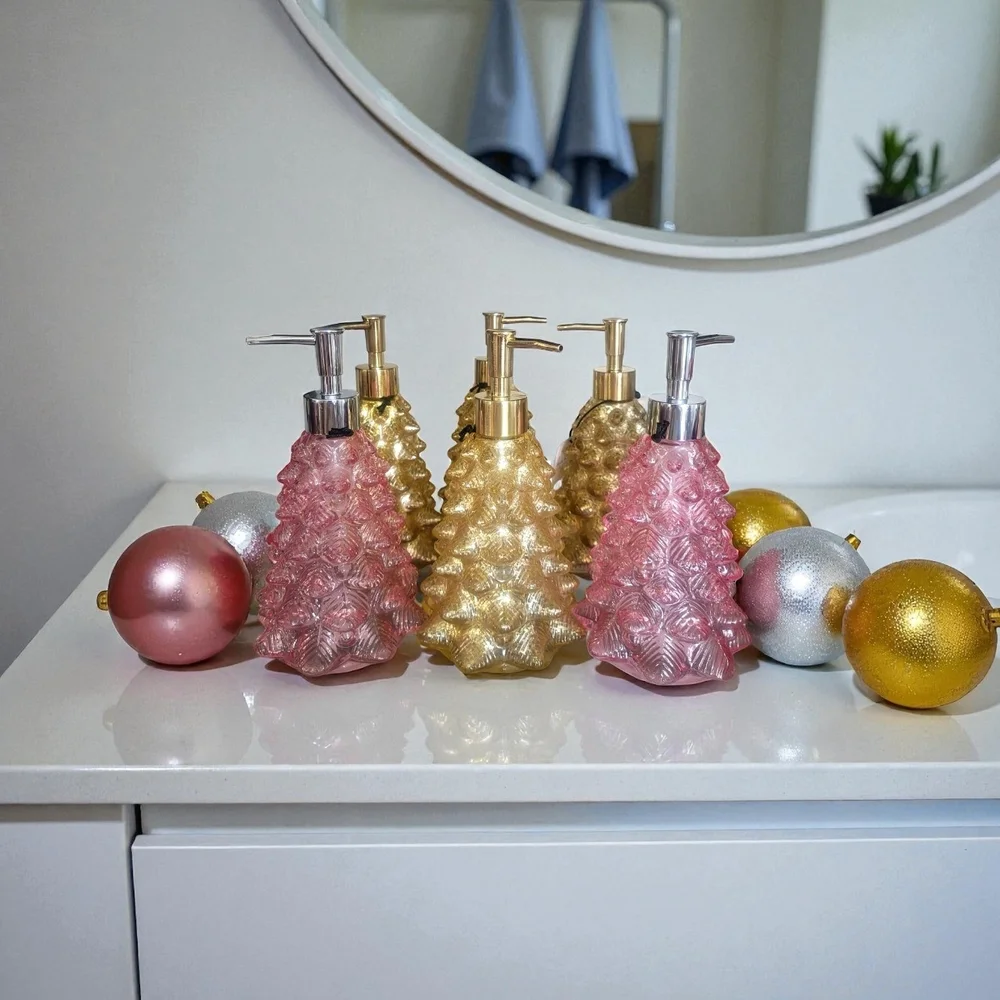 Chic Pink Tree-Shaped Soap Dispenser